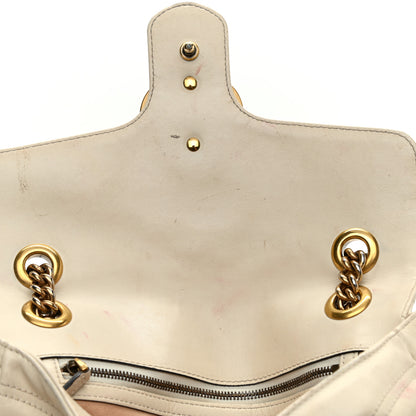 Gucci Calfskin Matelasse Small GG Marmont Shoulder Bag White 10 of 13