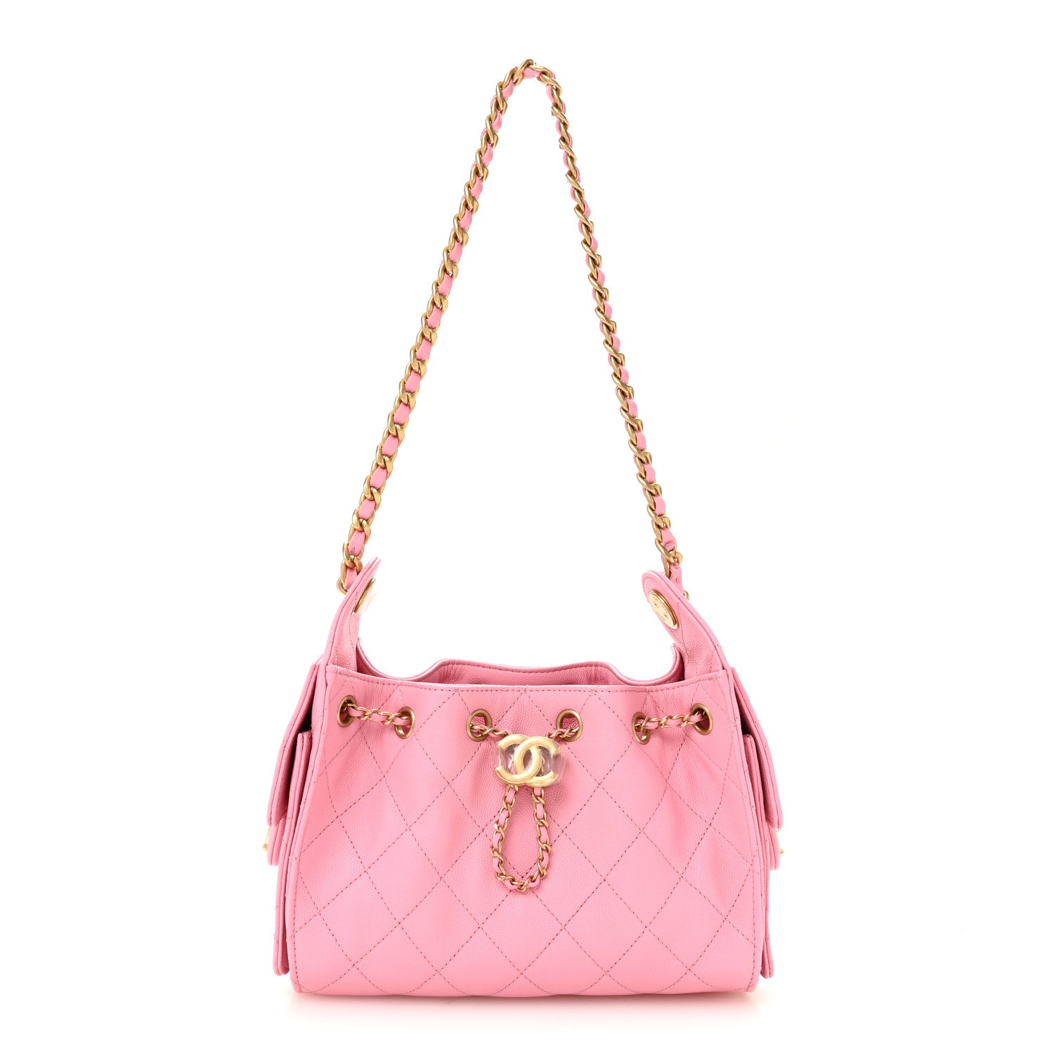 Chanel Caviar Quilted Mini Chanel 25 Handbag Pink 1 of 11