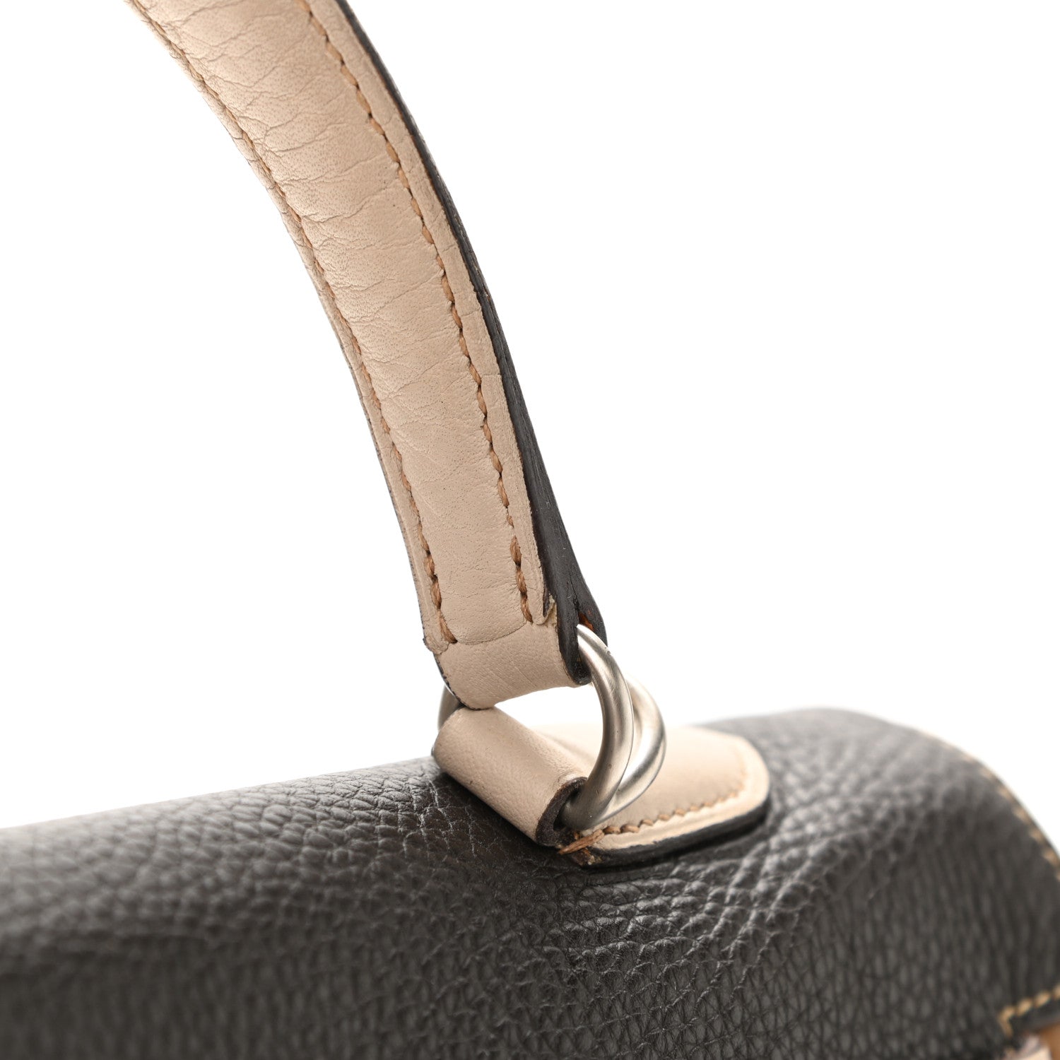 Hermes Taurillon Clemence Tri-Color Kelly Retourne 35 Tabac Camel Ecorce Craie 10 of 13