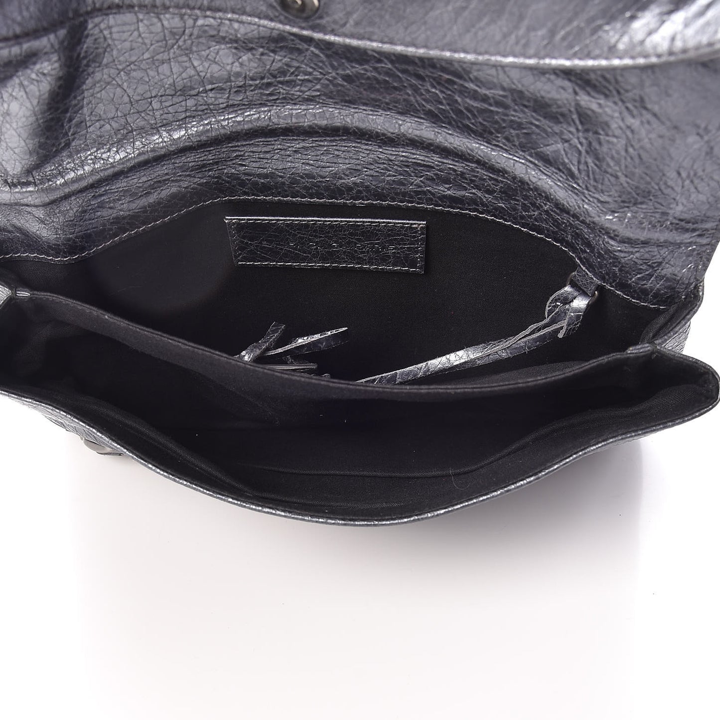Agneau Envelope Clutch Gris Hematite