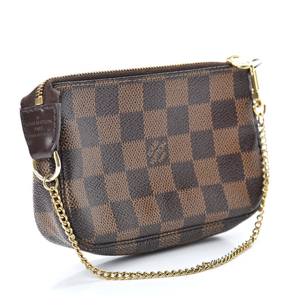 Louis Vuitton Damier Ebene Complice Trunks and Bags Mini Pochette Accessories Red 3 of 10