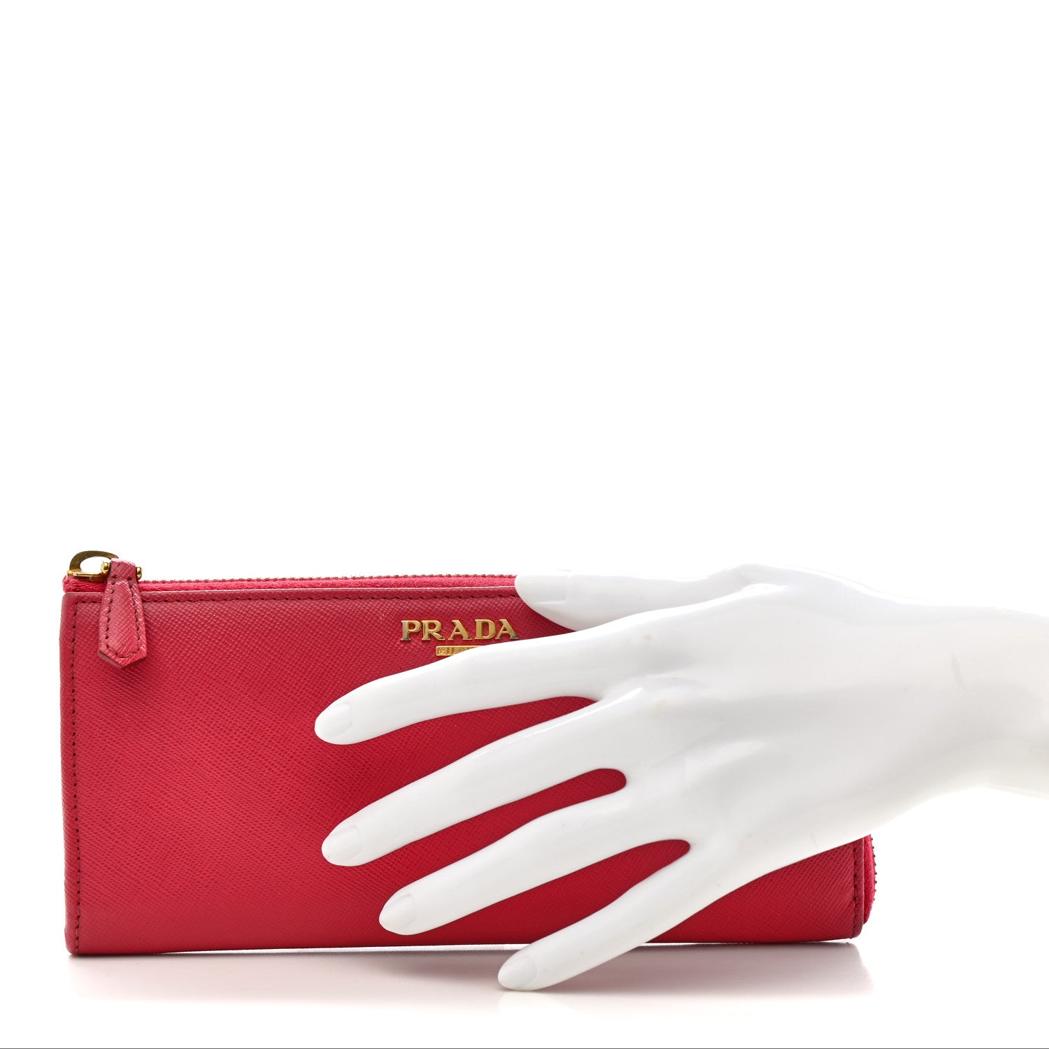 PRADA SAFFIANO キーケースPEONIA Prada Saffiano Move Half Zip Wallet Peonia 1810881 – FASHIONPHILE