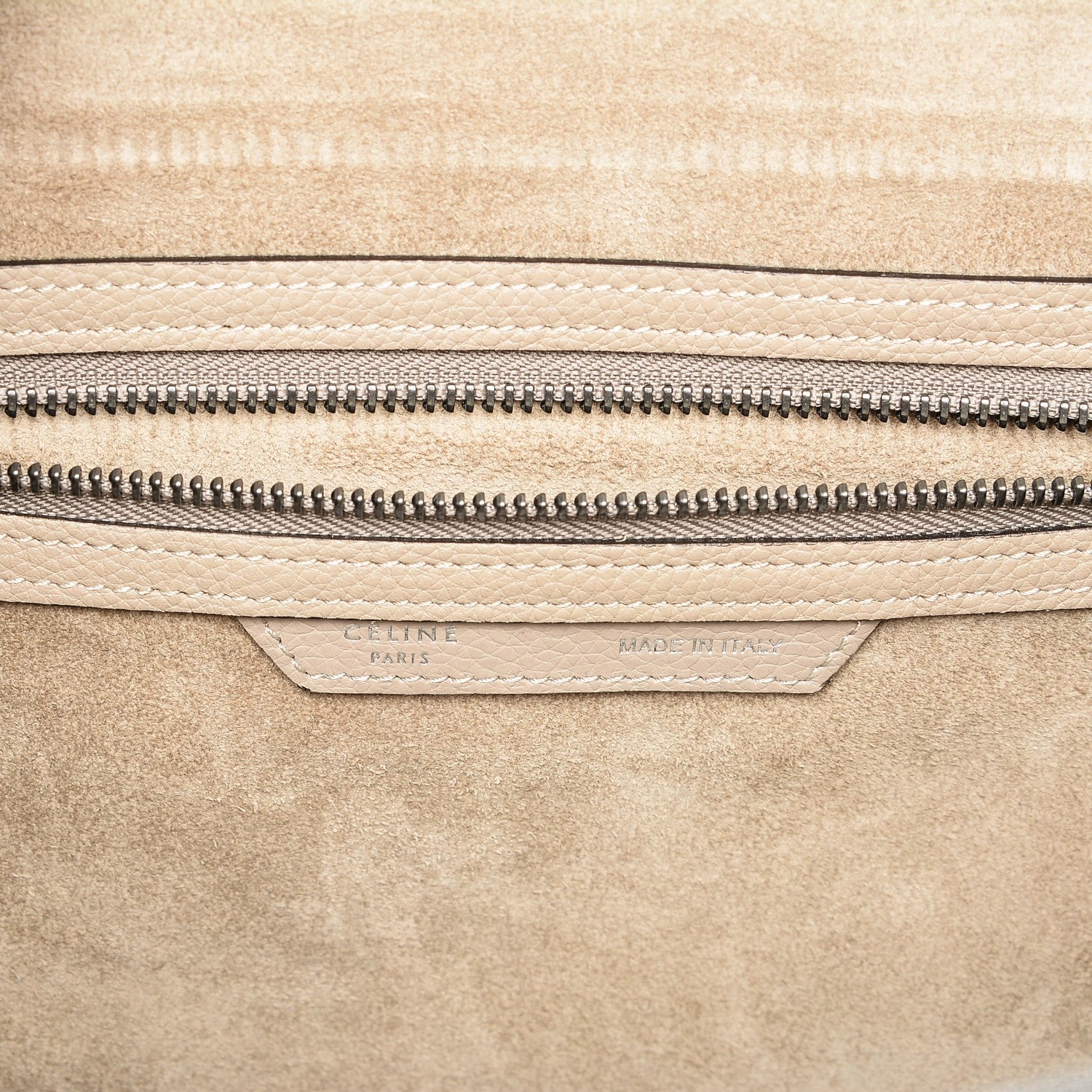 Celine Drummed Calfskin Mini Luggage Dune 6 of 6
