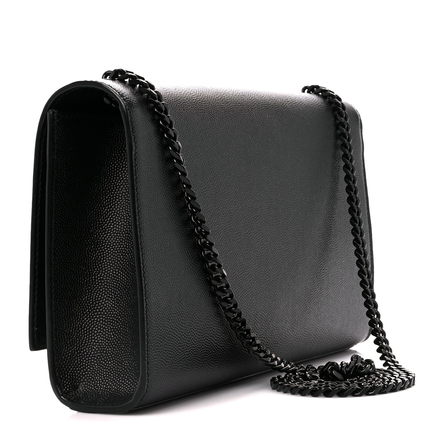 Grain De Poudre Medium Classic Monogram Monochrome Kate Satchel Black