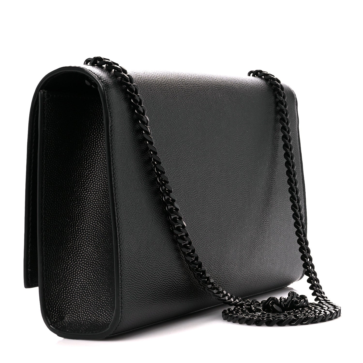 Saint Laurent Grain De Poudre Medium Classic Monogram Monochrome Kate Satchel Black 3 of 12