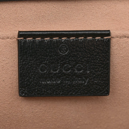 Gucci Monogram Matelasse Diagonal Mini GG Marmont Shoulder Bag Beige Black 6 of 10