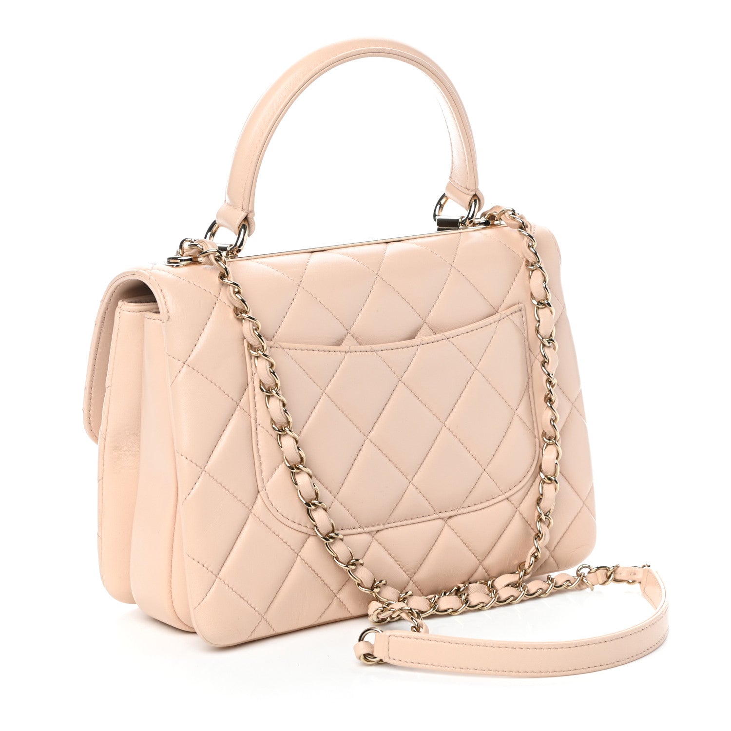 Chanel Lambskin Quilted Small Trendy CC Dual Handle Flap Bag Beige 3 of 10