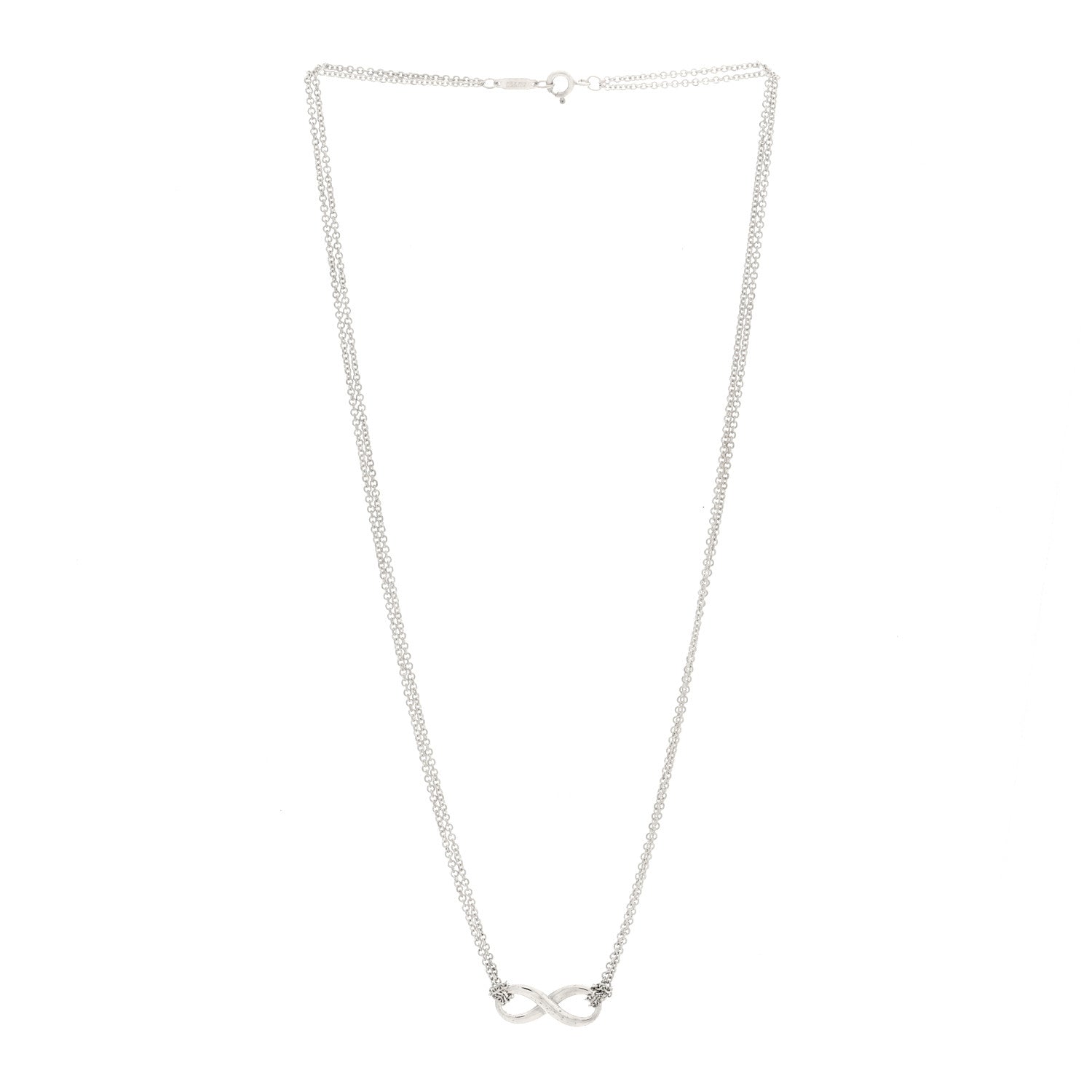 Tiffany Sterling Silver Infinity Pendant Necklace 3 of 4