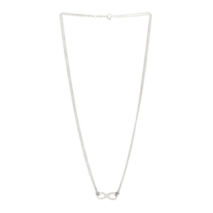 Tiffany Sterling Silver Infinity Pendant Necklace 3 of 4