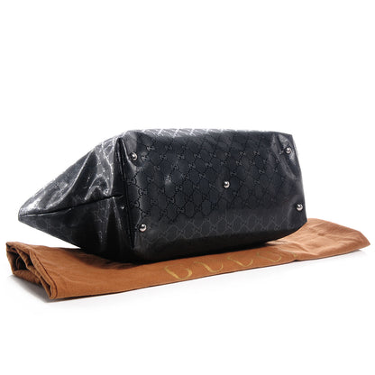Gucci Imprime Monogram Medium Studded Tote Black 4 of 8