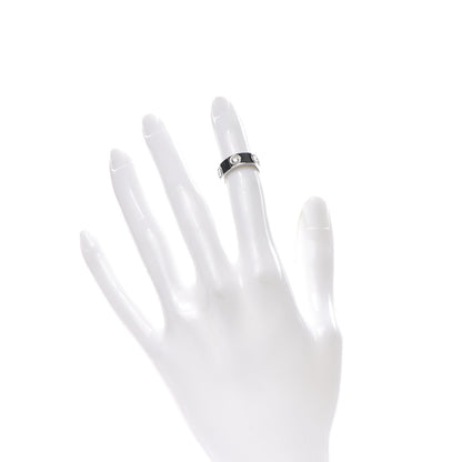 Cartier 18K White Gold 3 Diamond 5.5mm LOVE Ring 44 3 2 of 5