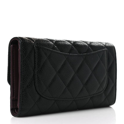 Chanel Caviar Quilted Large Flap Wallet Black 3 of 7