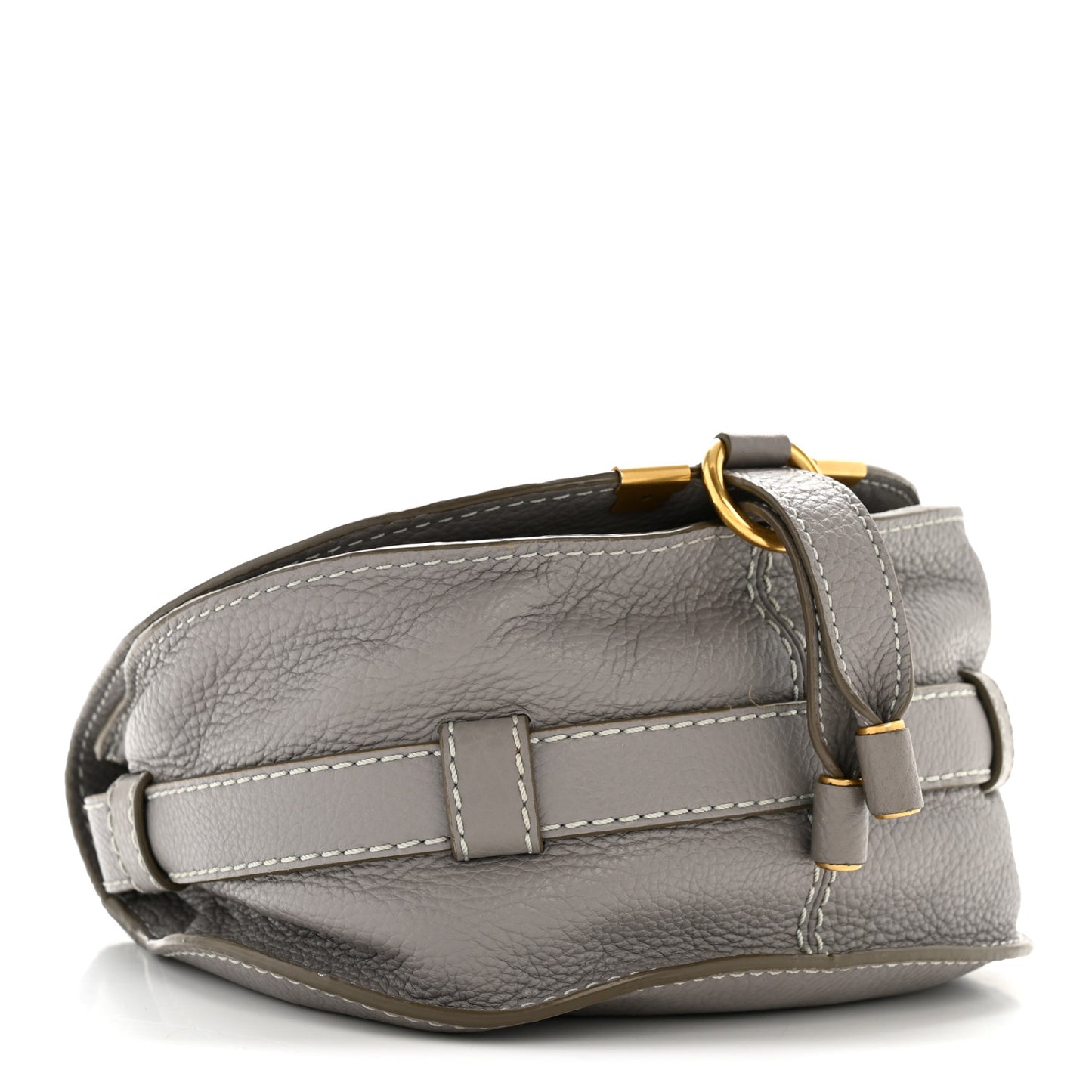 Calfskin Mini Marcie Round Crossbody Bag Cashmere Grey