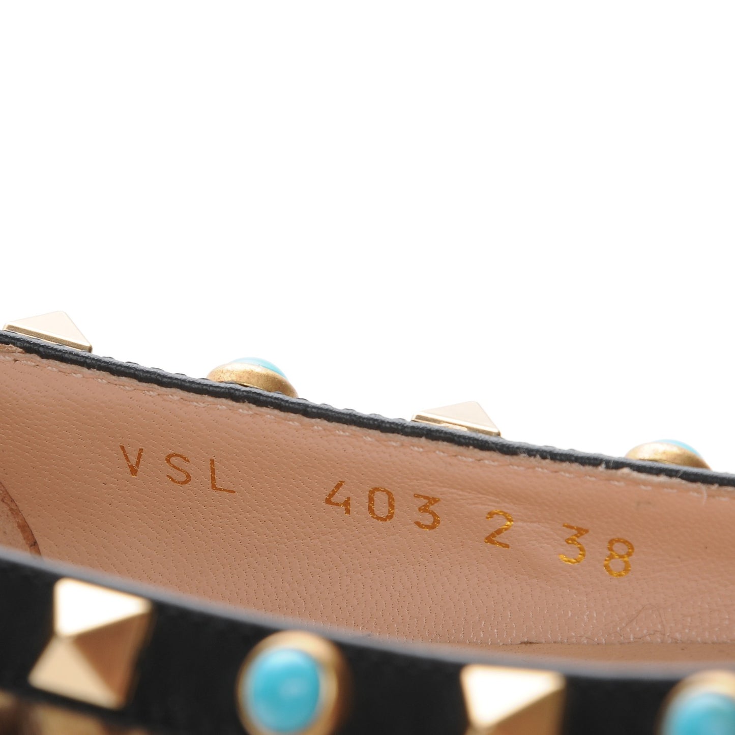 Calf Hair Leopard Print Rockstud Rolling Ballerina Flats 38 Champagne Testa di Moro