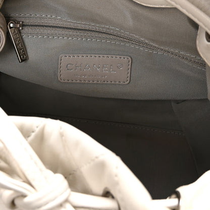 Chanel Lambskin Quilted Beijing Backpack Bag White 5 of 9