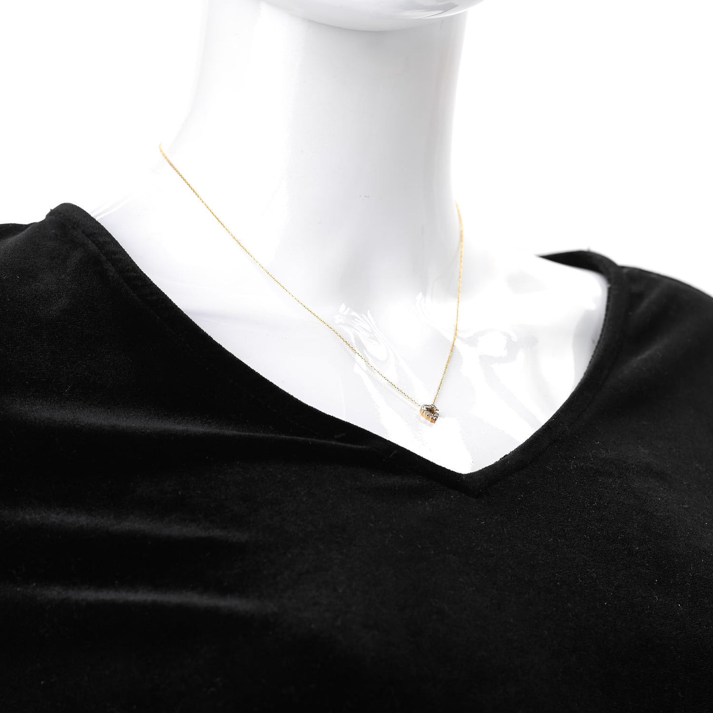 18K Yellow Gold Diamond Tiny Treasures Heart Pendant Necklace