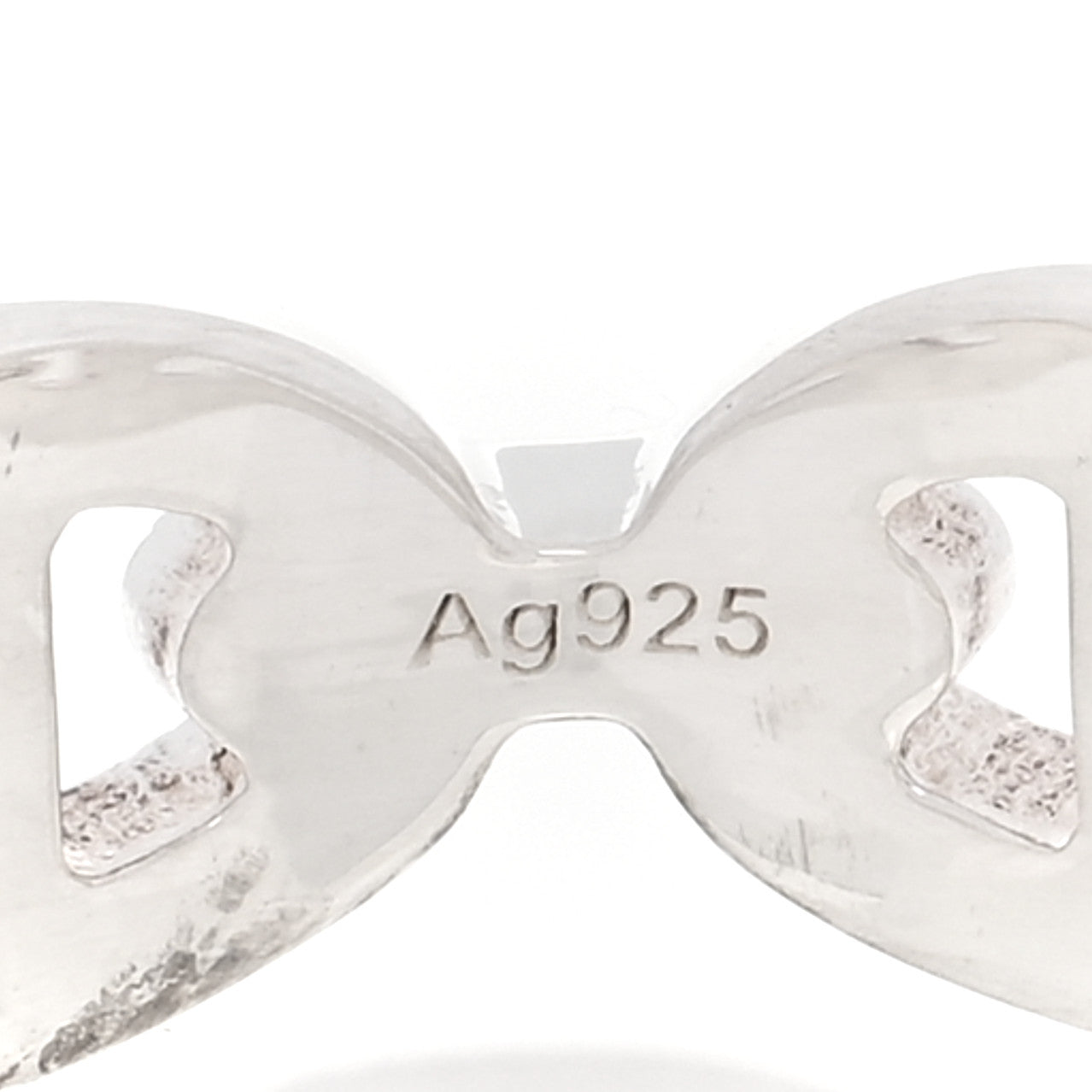 Hermes Sterling Silver PM Chaine d'Ancre Enchainee Band Ring 52 6 6 of 7