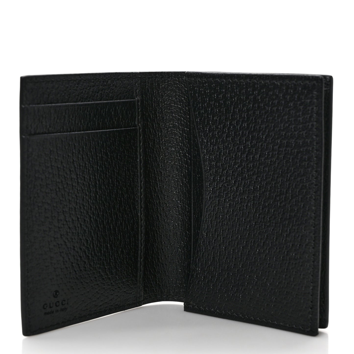 Calfskin Boar Effect GG Marmont Card Case Black