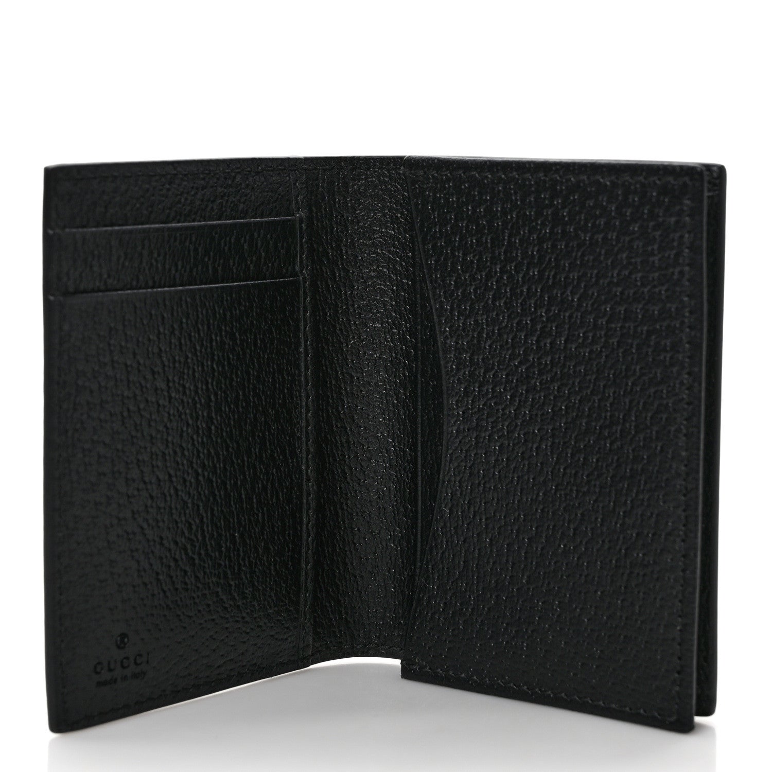 Gucci Calfskin Boar Effect GG Marmont Card Case Black 5 of 7