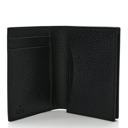Gucci Calfskin Boar Effect GG Marmont Card Case Black 5 of 7