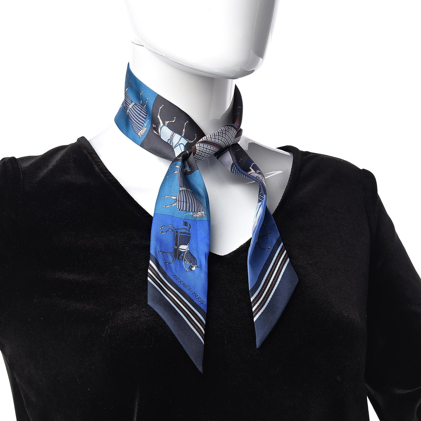 Silk Couvertures Nouvelles Twilly Marine Noisette Ciel