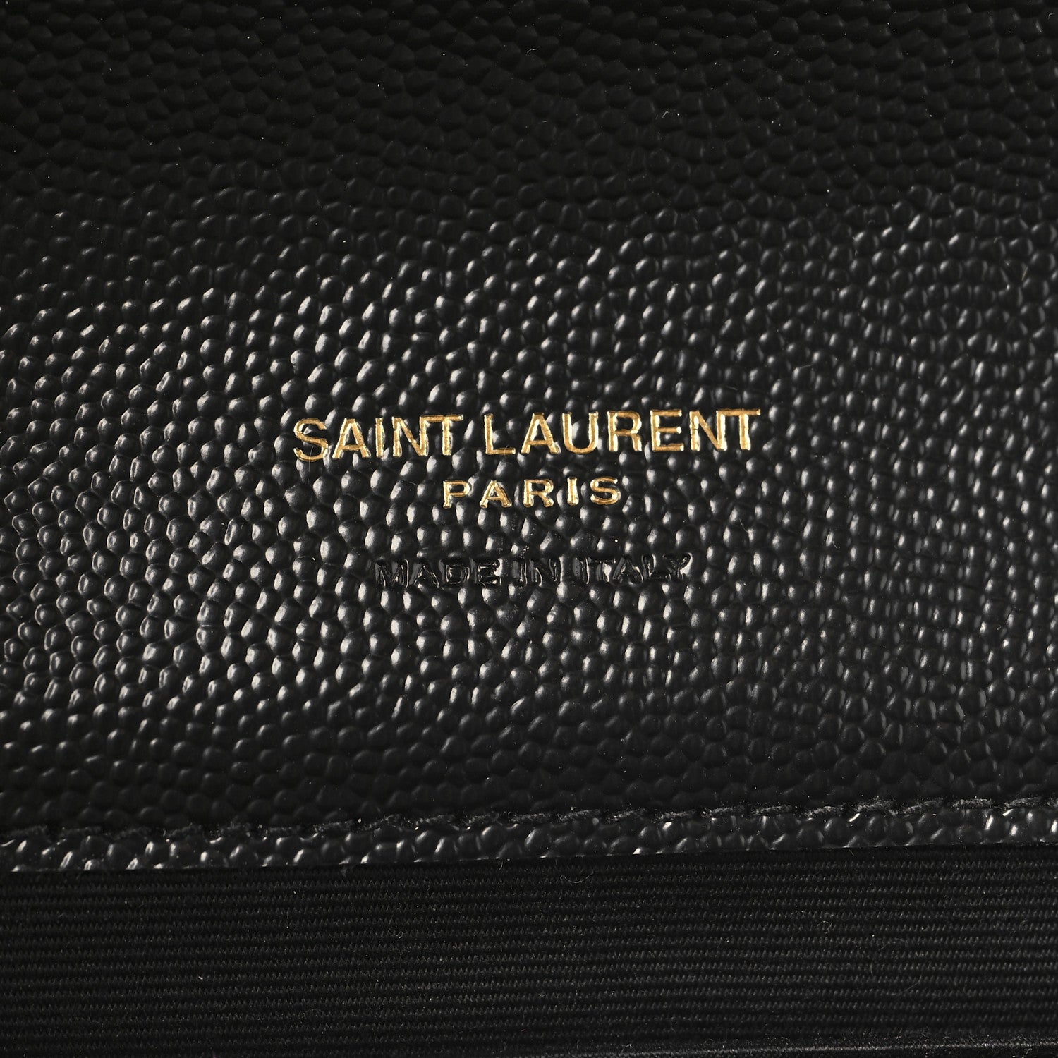 Saint Laurent Grain De Poudre Matelasse Chevron Monogram Envelope Clutch Black 6 of 7