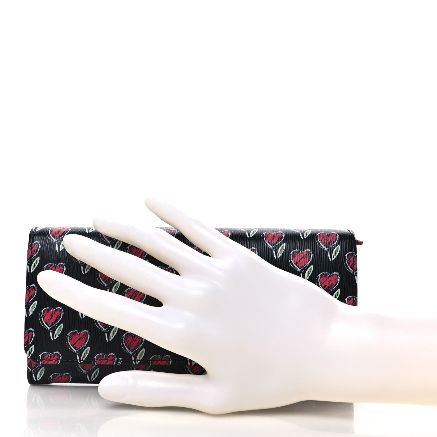 Prada Vitello Move Love Continental Flap Travel Wallet Black 2 of 8