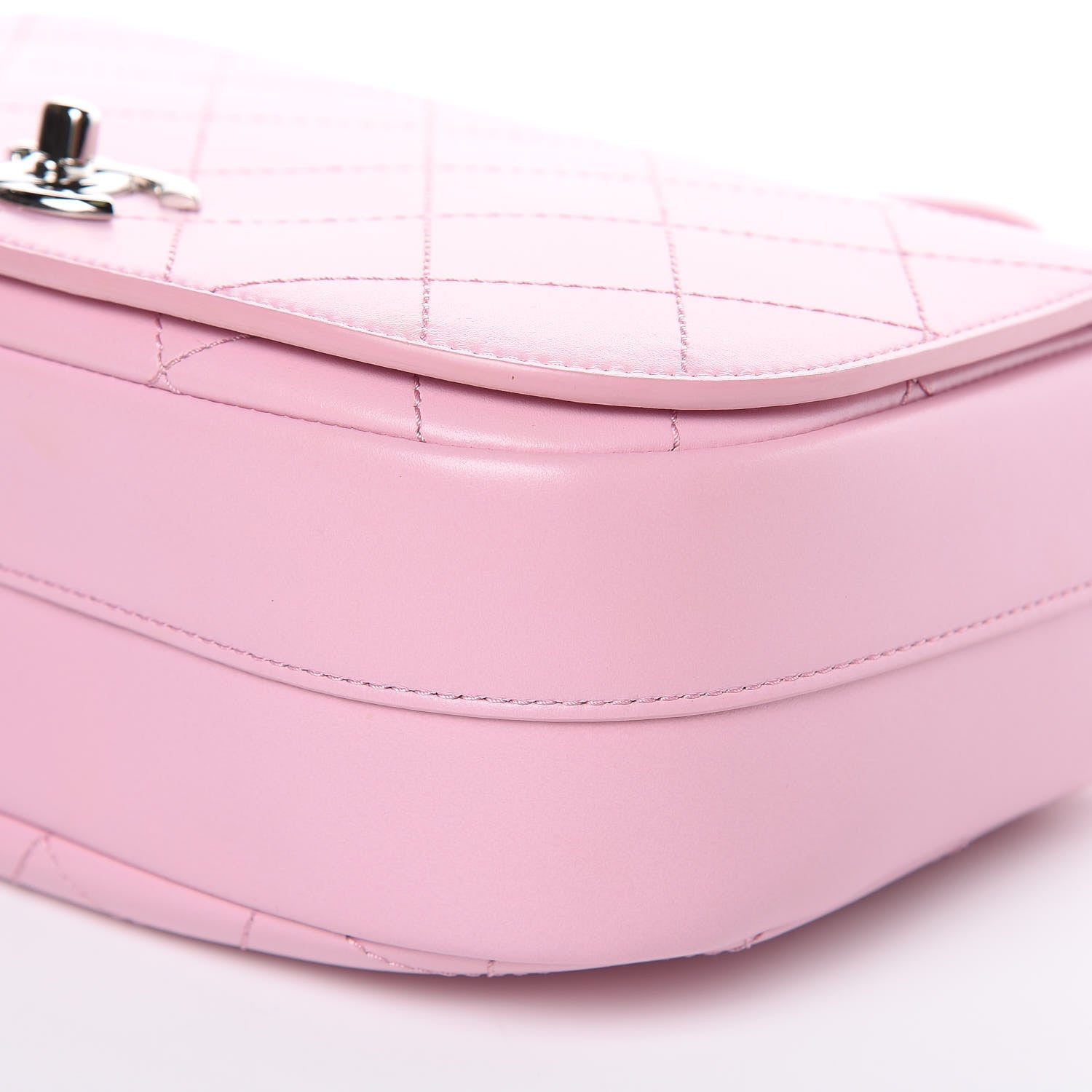 Chanel Calfskin Stitched Ring My Bag Flap Crossbody Pink 9 of 10