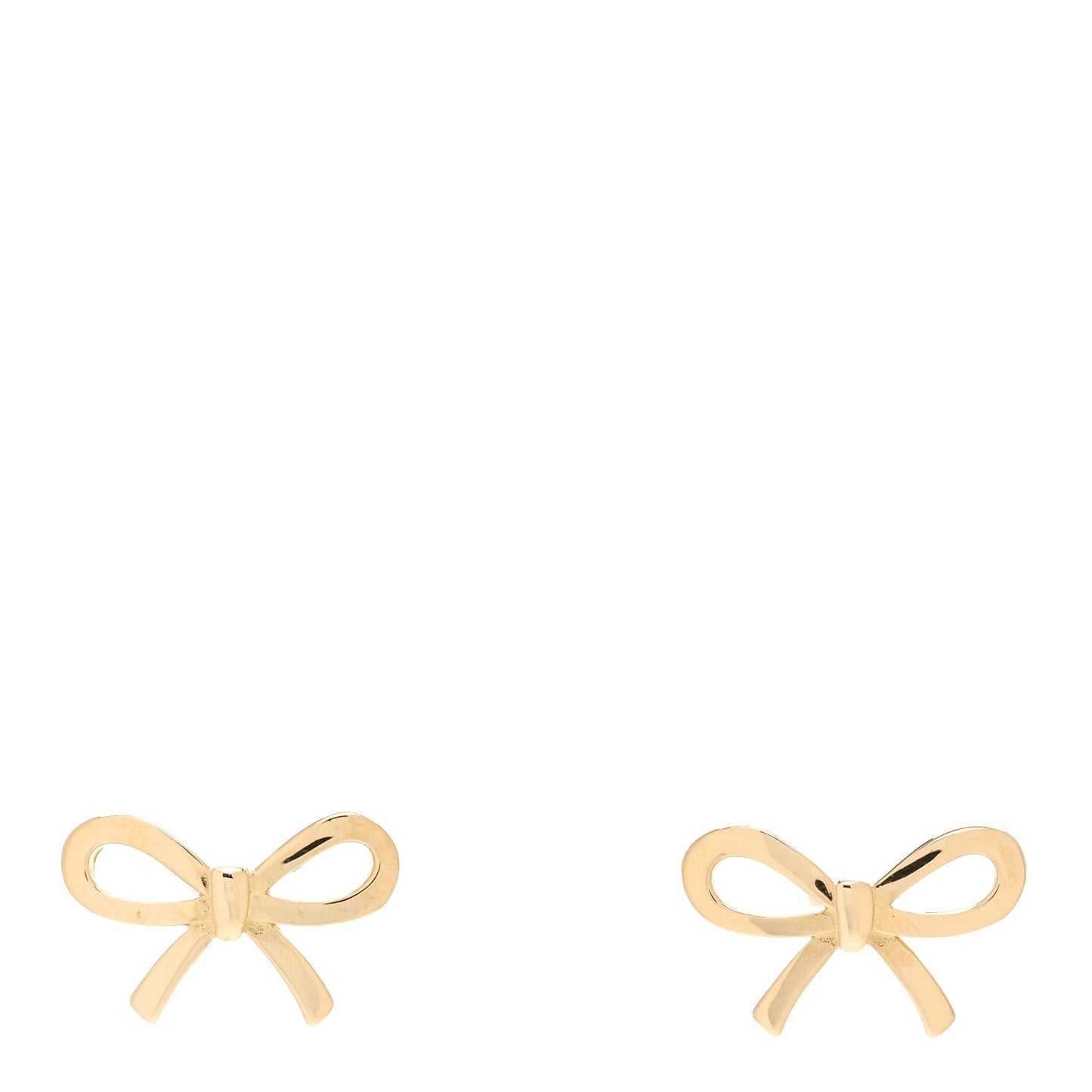 18K Yellow Gold Bow Earrings