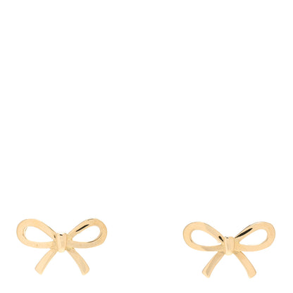 Tiffany 18K Yellow Gold Bow Earrings 1 of 4
