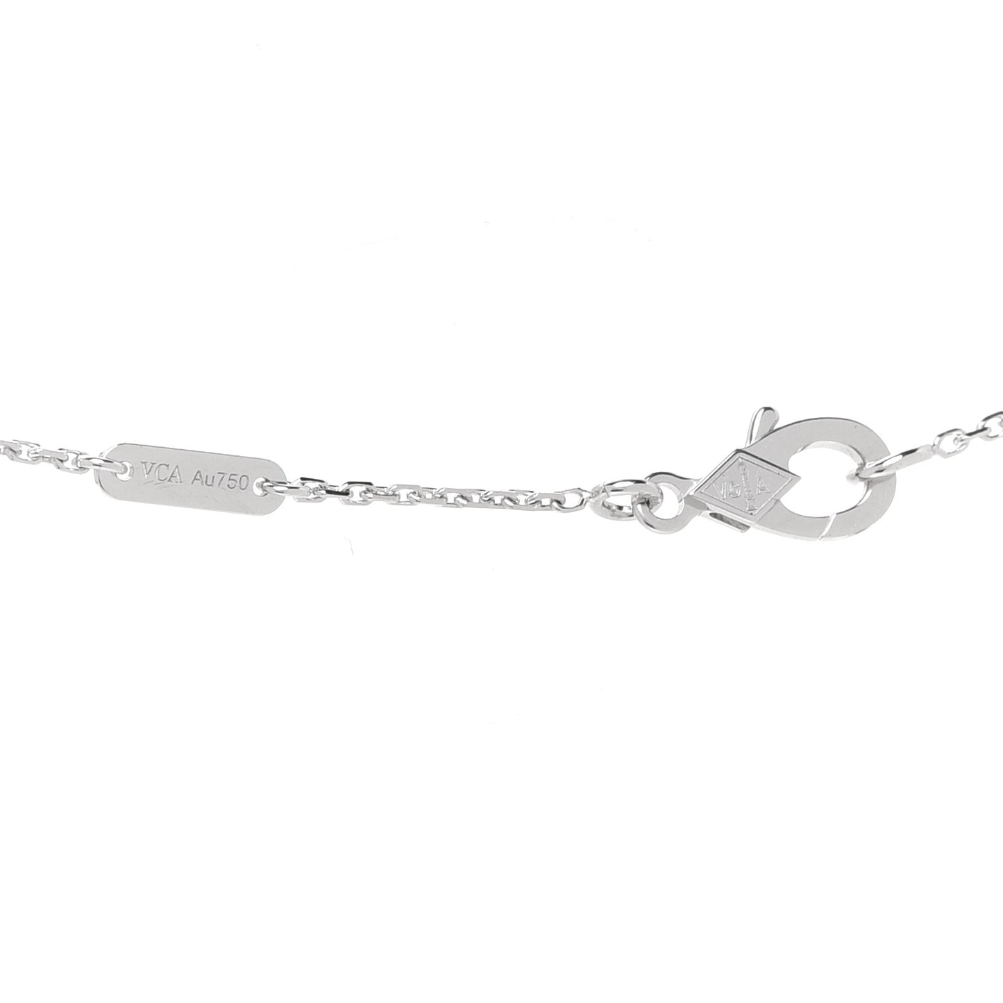 18K White Gold Diamond Socrate One Flower Pendant Necklace
