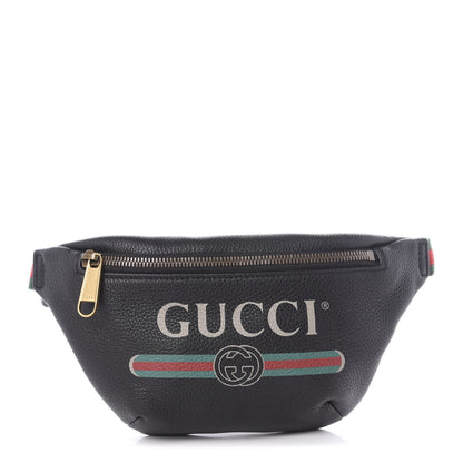 Gucci Grained Calfskin Small Logo Belt Bag Black 1 of 7
