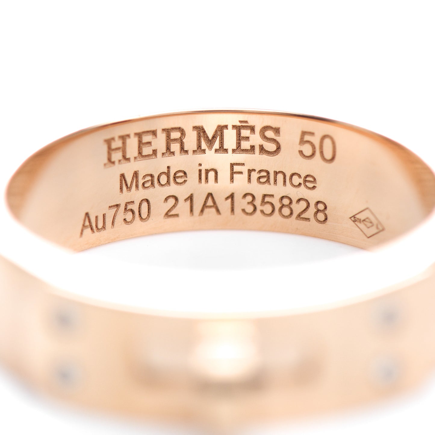 18K Rose Gold Diamond PM Kelly Ring 50 5.5