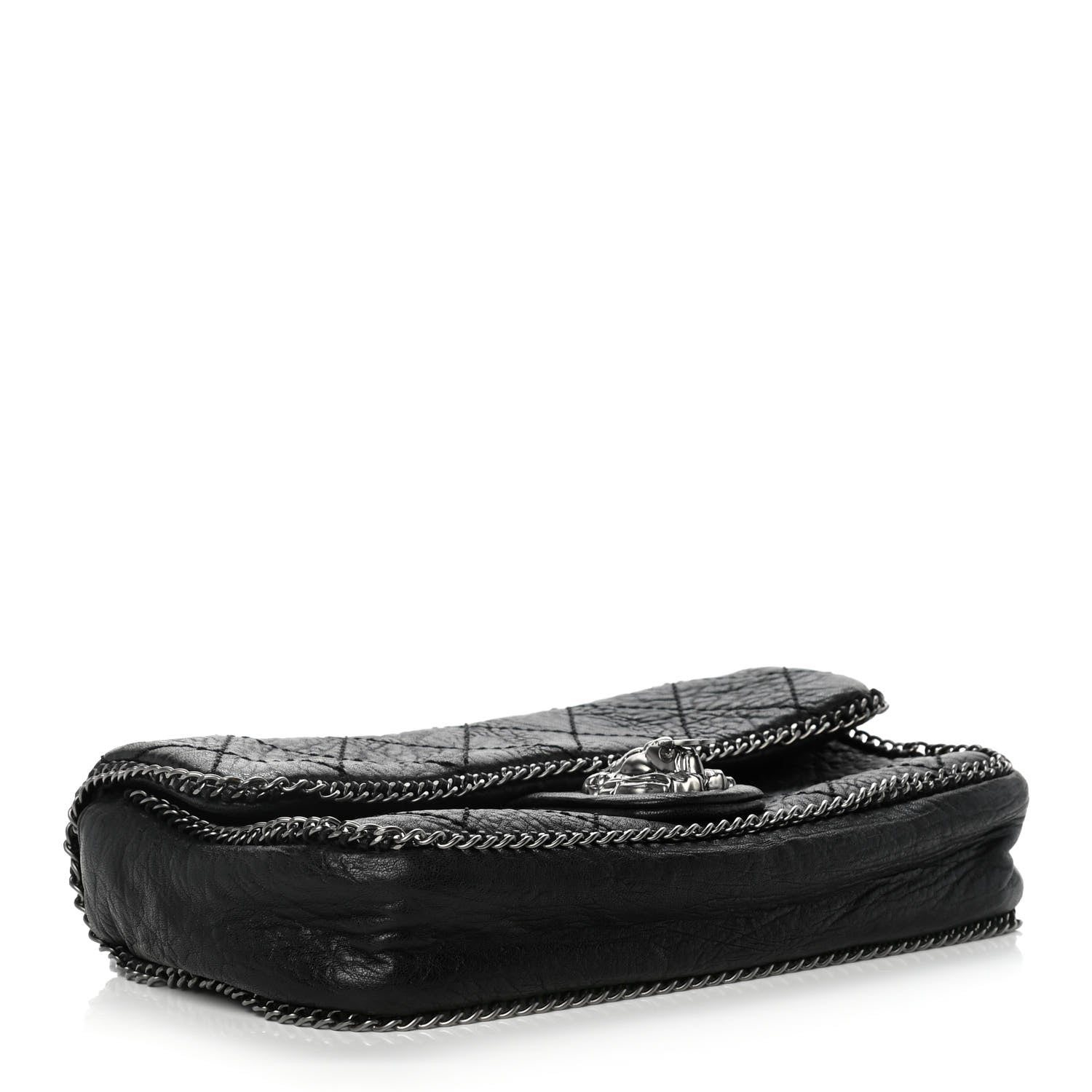 Chanel Distressed Lambskin Medium Leo Lion Flap Black 3 of 9