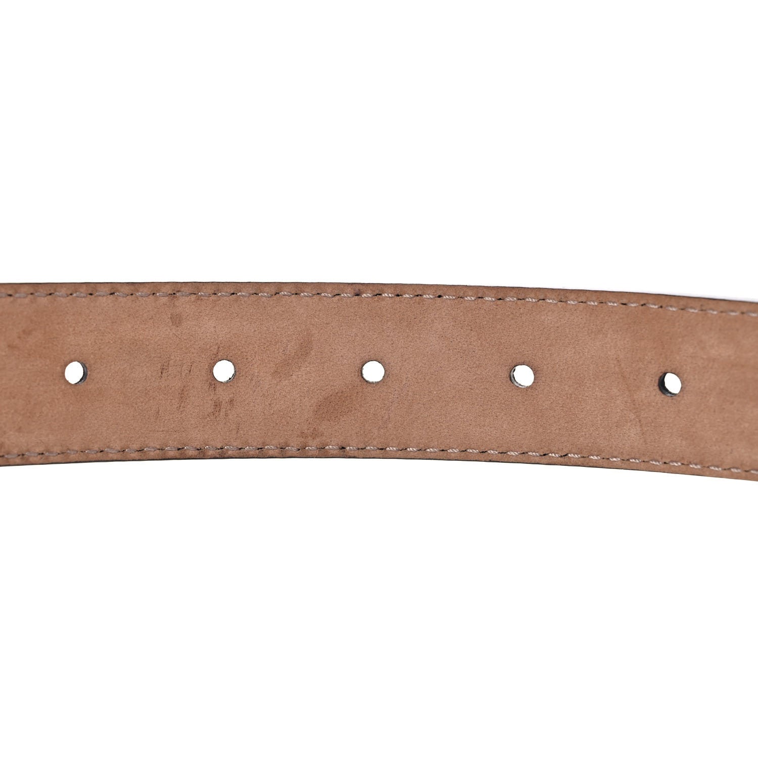 Gucci Calfskin Crystal Interlocking G Belt 75 30 Black 4 of 6