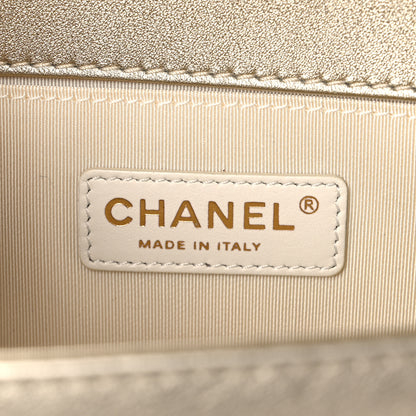 Chanel Lambskin Perforated Quilted Medium Boy Flap Gold 6 of 9