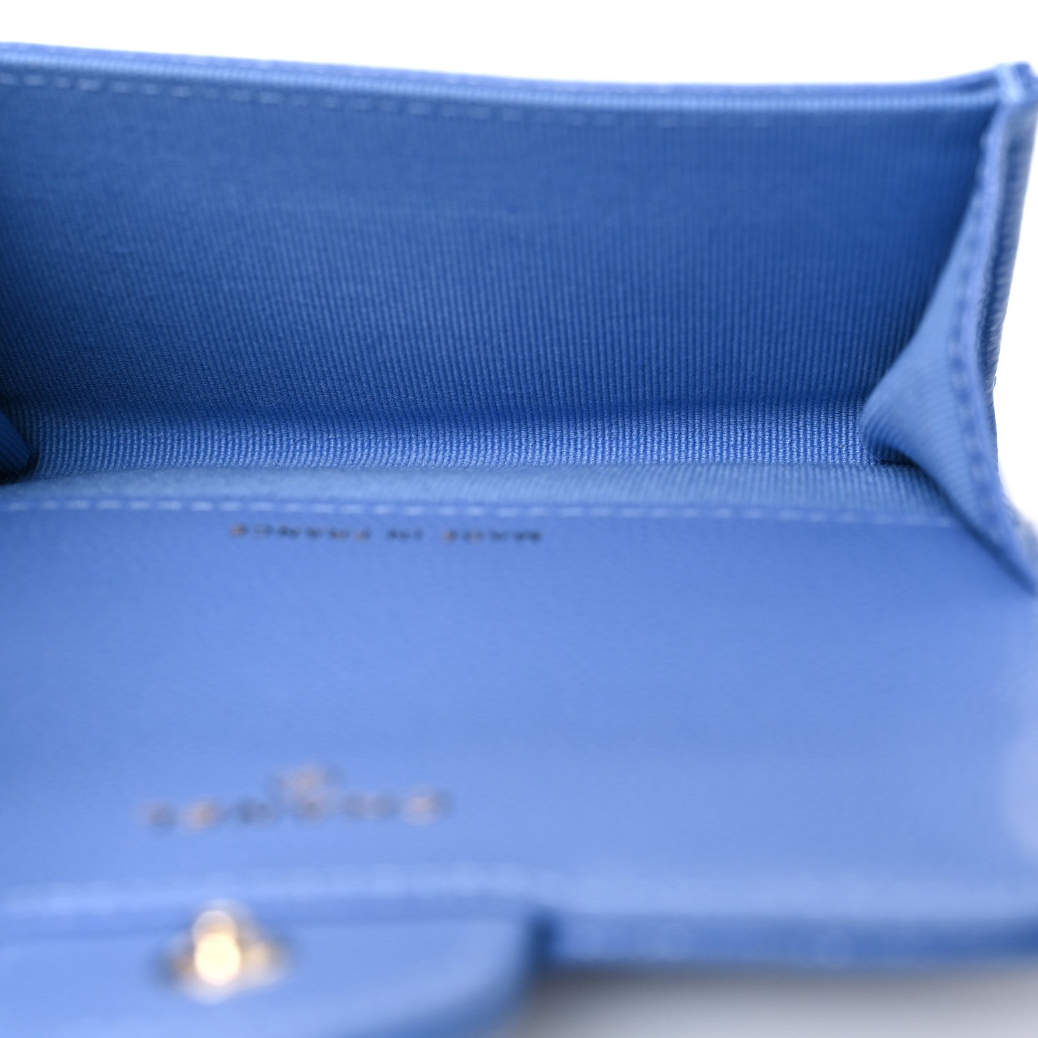 Chanel Caviar Quilted Flap Card Holder Wallet Blue 5 of 10