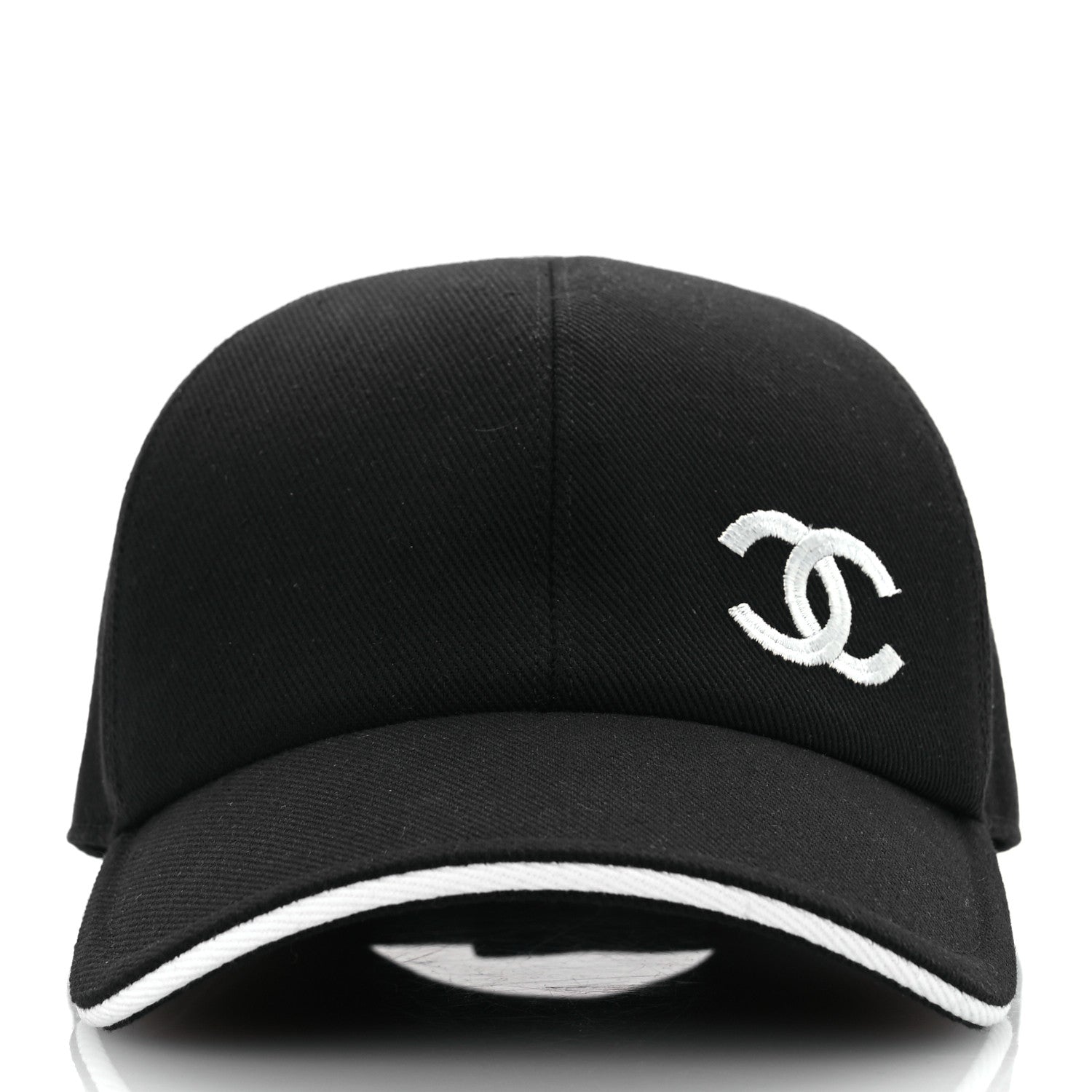 Chanel Cotton CC Cap Hat Black White 3 of 8