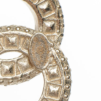 Chanel Crystal CC Earrings Gold 4 of 6