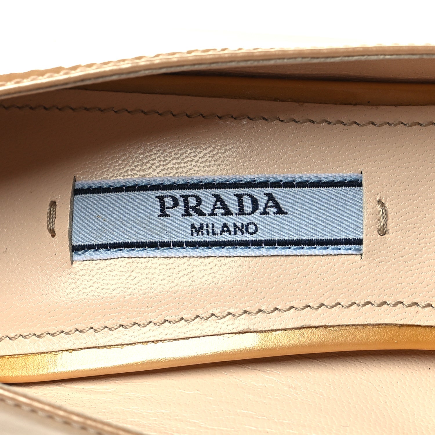 Prada Patent Peep Toe Pumps 36.5 Beige 7 of 8