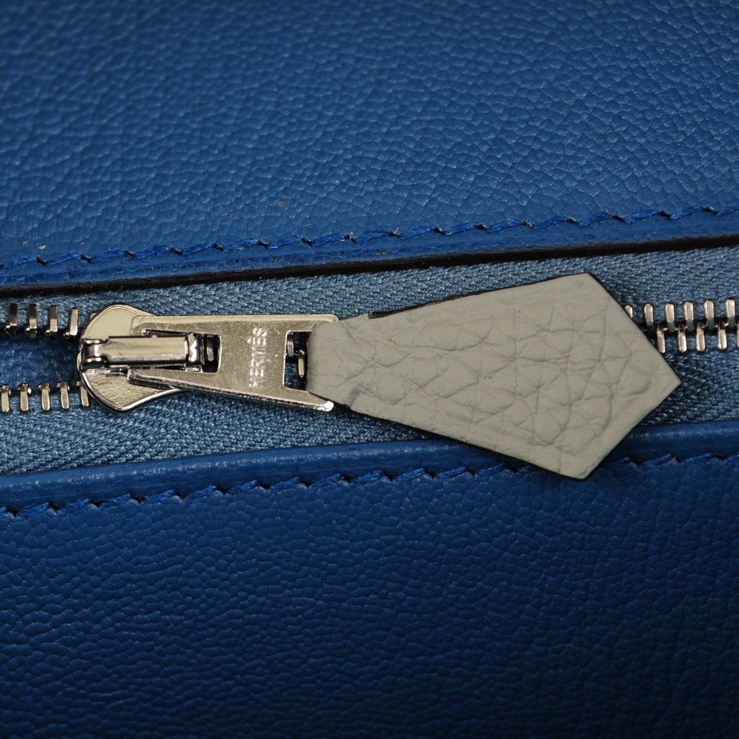 Hermes Togo Birkin 35 Gris Mouette Bleu Agate 12 of 24