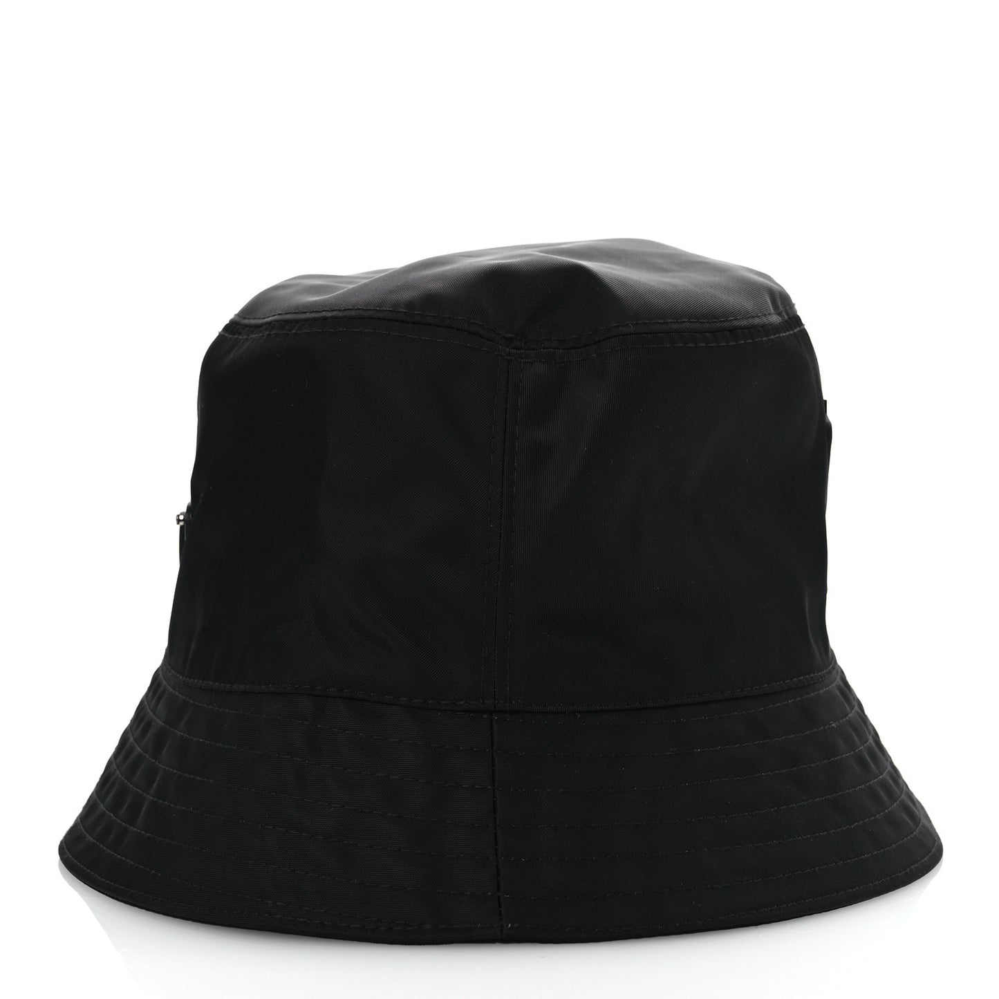 Re-Nylon Rubber Logo Mens Bucket Hat M Black