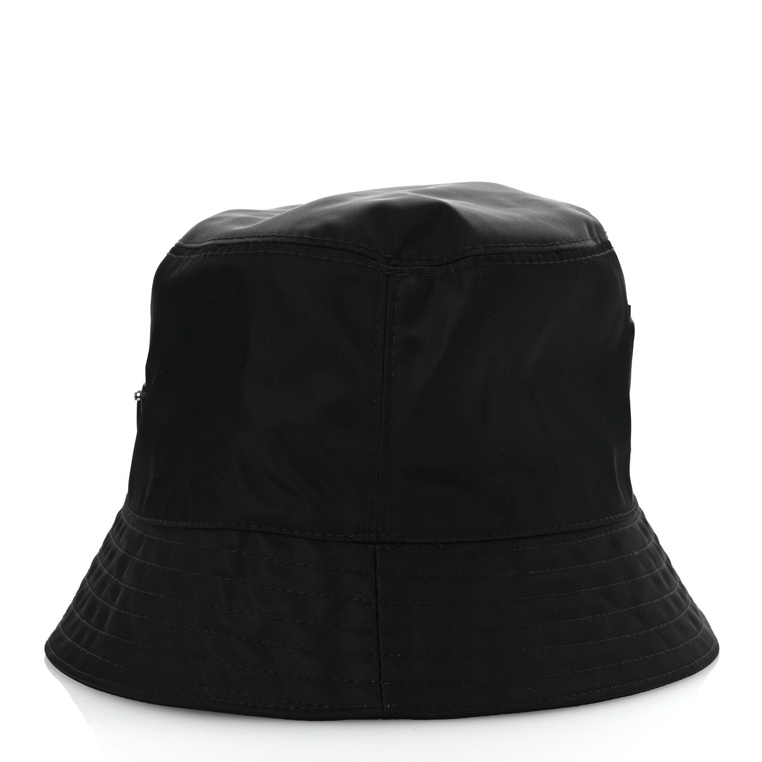 Prada Re-Nylon Rubber Logo Mens Bucket Hat M Black 4 of 10