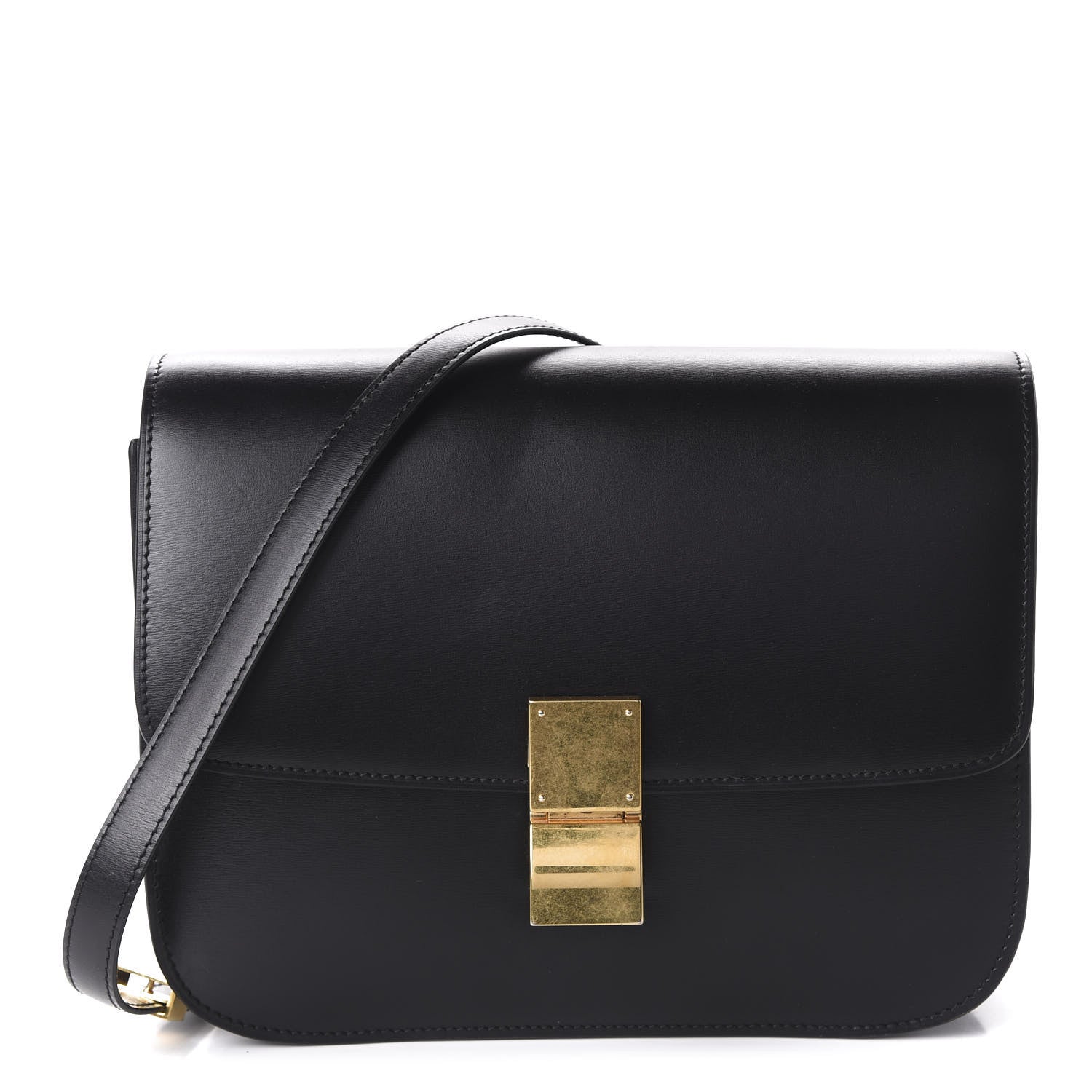 Celine Box Calfskin Medium Classic Box Flap Bag Black 1 of 10