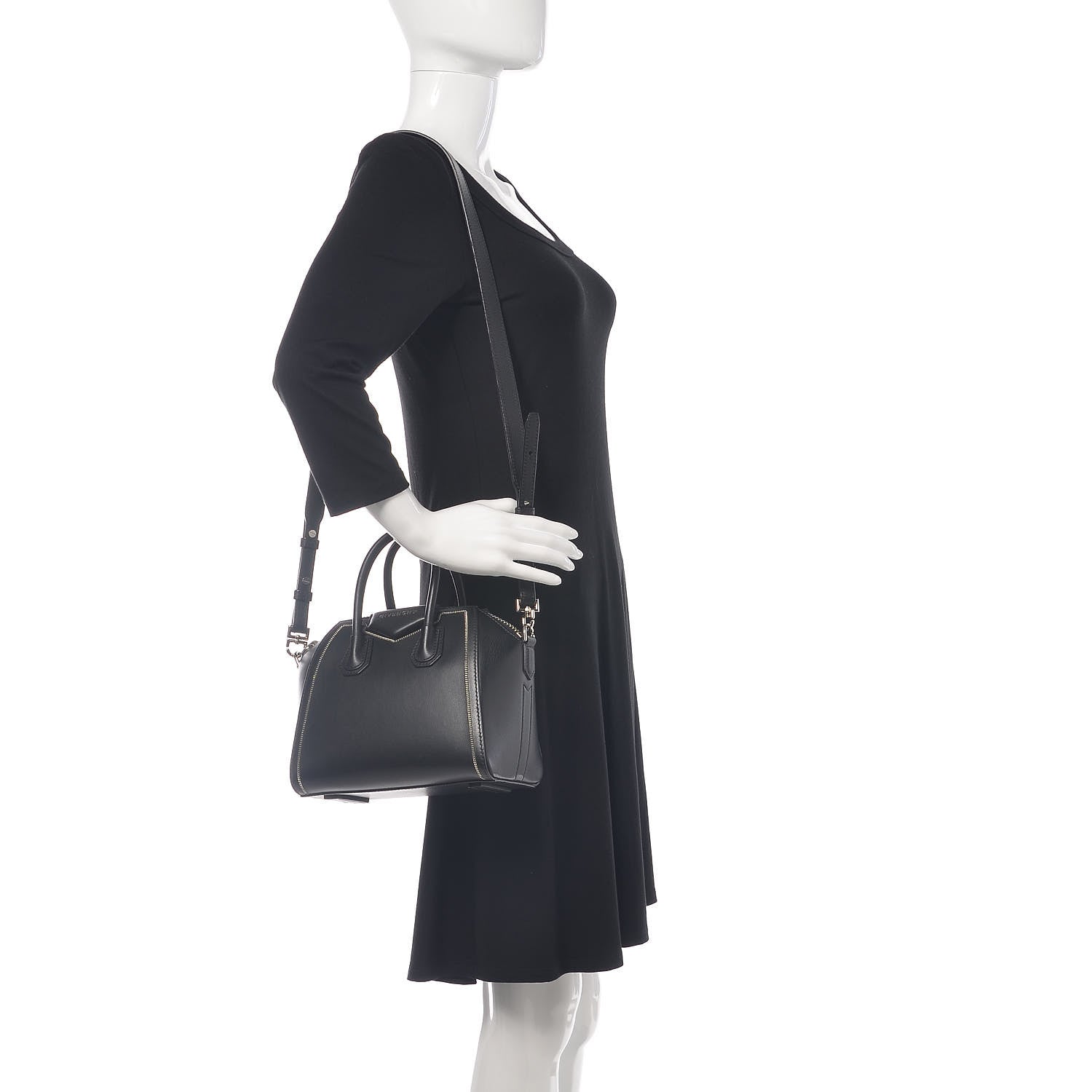 Givenchy Calfskin Chain Detail Mini Antigona Black 2 of 9