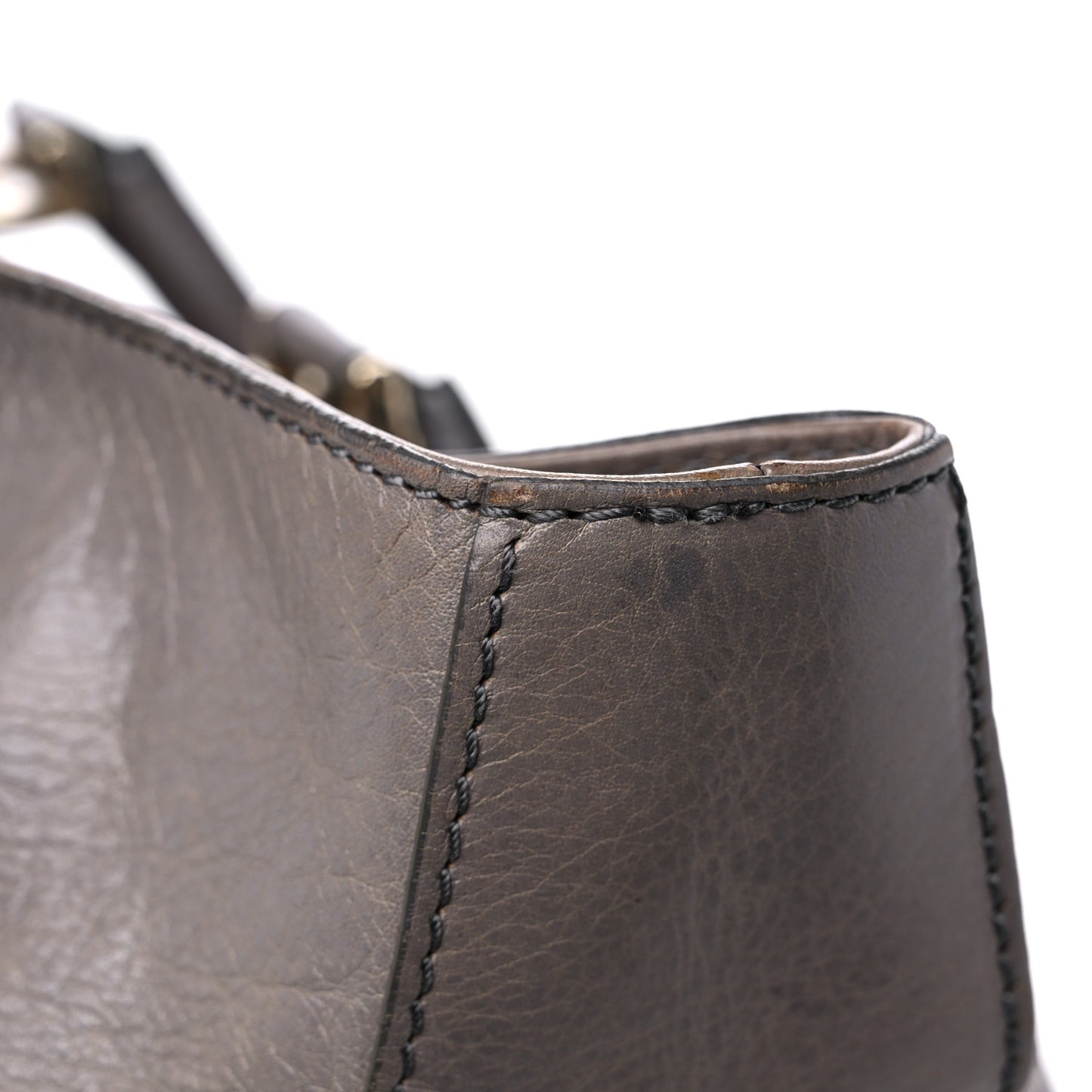 Vitello Acqua Large Twins Tote Grigio Scuro