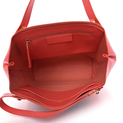 Balenciaga Calfskin Pocket Tote M Coral Black 5 of 9