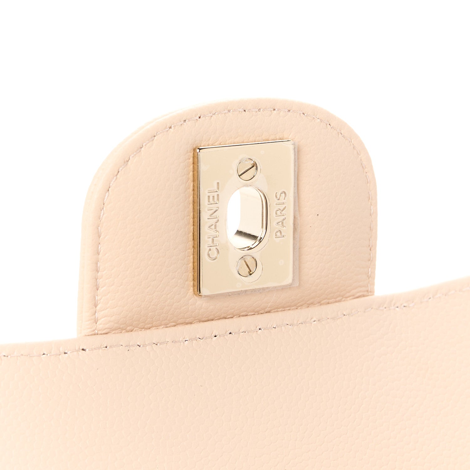 Chanel Caviar Chevron Quilted Small Double Flap Beige 7 of 11