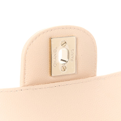 Chanel Caviar Chevron Quilted Small Double Flap Beige 7 of 11