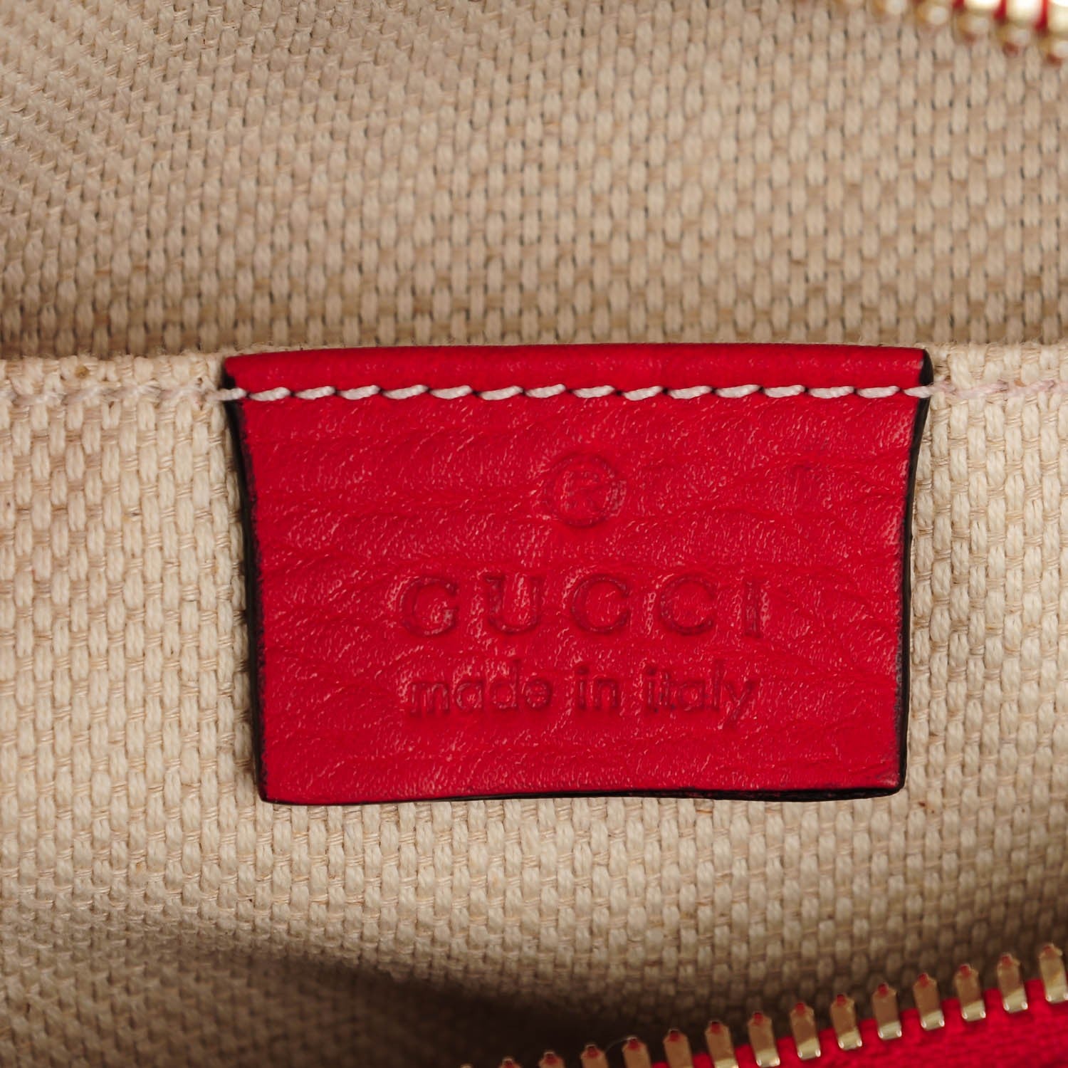 Gucci Pebbled Calfskin Small Soho Disco Bag Tabasco Red 6 of 7